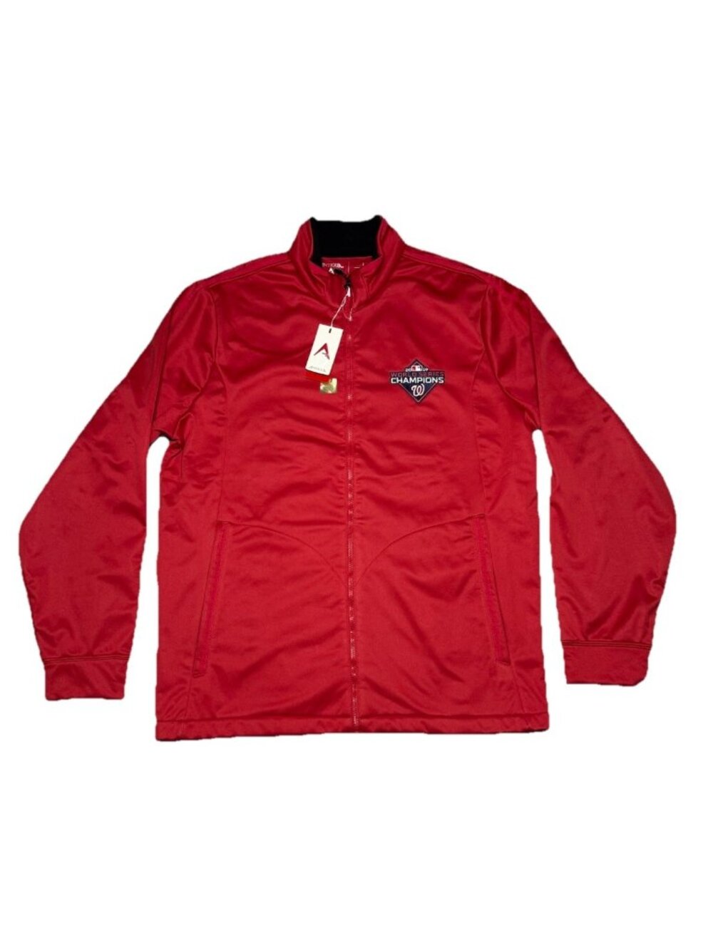 2019 World Series Washington Nationals MLB Antigua Red GolfJacket Size Large